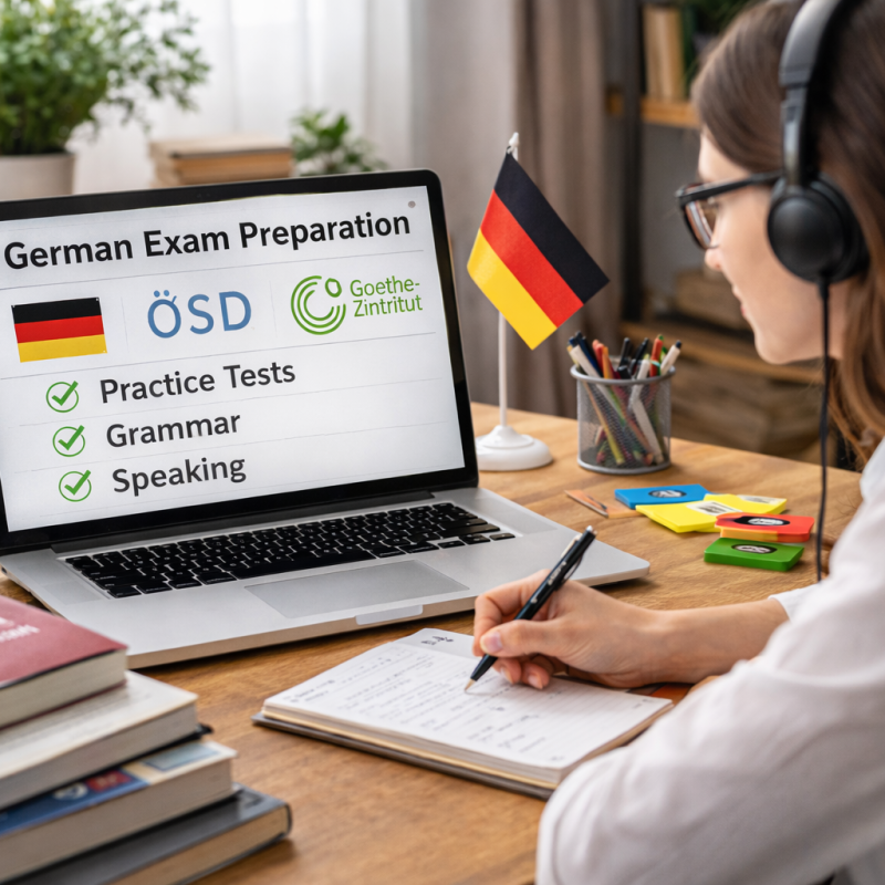 πιστοποιήσεις γερμανικών γερμανικά για ενήλικες online μαθήματα γερμανικών προετοιμασία εξετάσεων γερμανικών Goethe ÖSD Telc